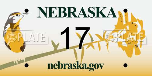 17 Nebraska License Plate
