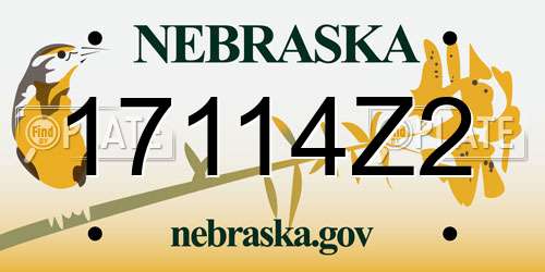 17114Z2 Nebraska License Plate