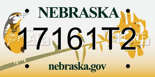 17161T2 Nebraska License Plate