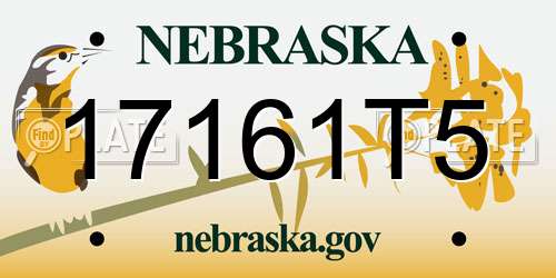 17161T5 Nebraska License Plate