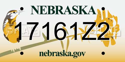 17161Z2 Nebraska License Plate