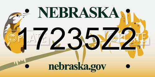 17235Z2 Nebraska License Plate