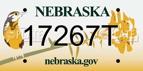 17267T Nebraska License Plate