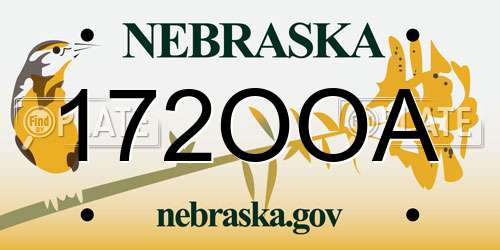 172OOA Nebraska License Plate