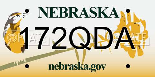 172QDA Nebraska License Plate