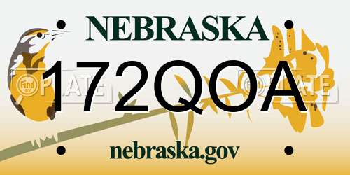 172QOA Nebraska License Plate