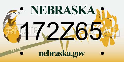 172Z65 Nebraska License Plate