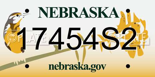 17454S2 Nebraska License Plate