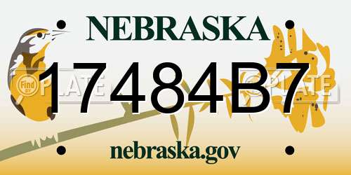 17484B7 Nebraska License Plate
