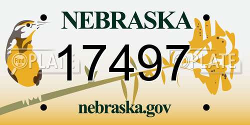 17497 Nebraska License Plate