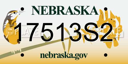 17513S2 Nebraska License Plate