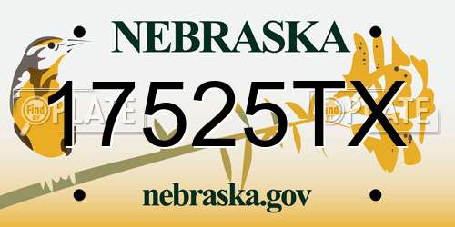 17525TX Nebraska License Plate