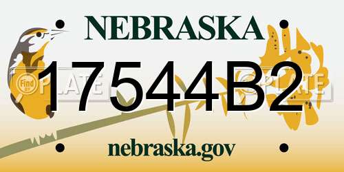 17544B2 Nebraska License Plate