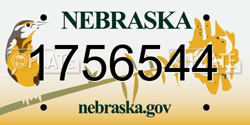 1756544 Nebraska License Plate