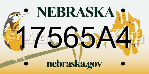 17565A4 Nebraska License Plate