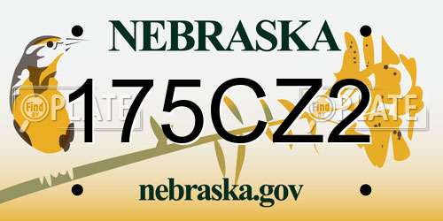 175CZ2 Nebraska License Plate