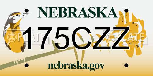 175CZZ Nebraska License Plate
