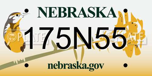 175N55 Nebraska License Plate
