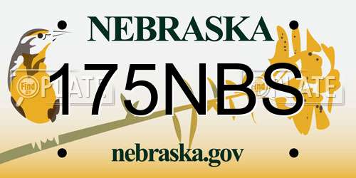 175NBS Nebraska License Plate