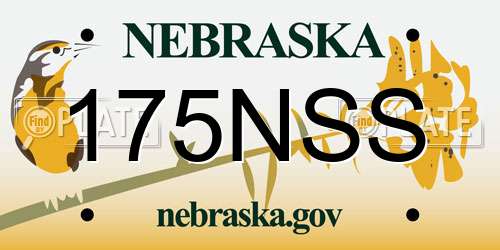 175NSS Nebraska License Plate