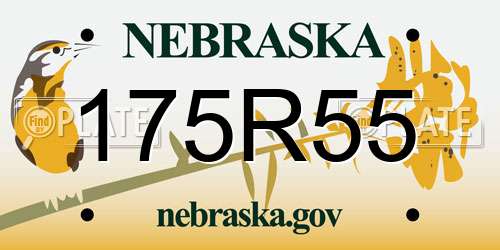 175R55 Nebraska License Plate