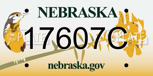 17607C Nebraska License Plate