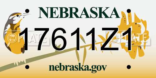 17611Z1 Nebraska License Plate