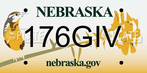 176GIV Nebraska License Plate