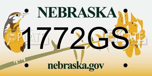 1772GS Nebraska License Plate