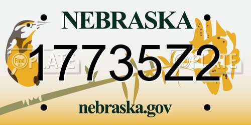 17735Z2 Nebraska License Plate