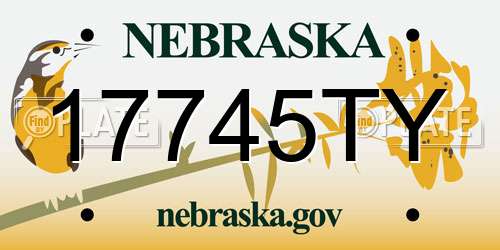 17745TY Nebraska License Plate