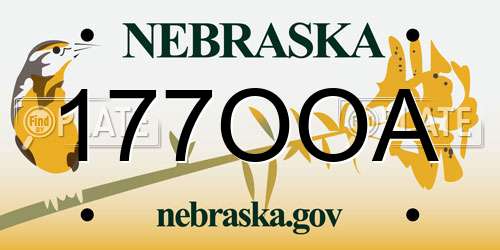 177OOA Nebraska License Plate