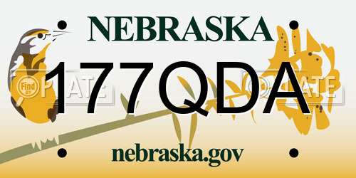 177QDA Nebraska License Plate