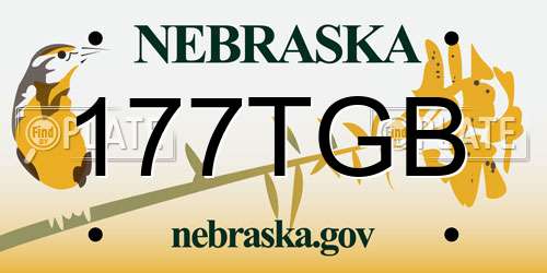 177TGB Nebraska License Plate