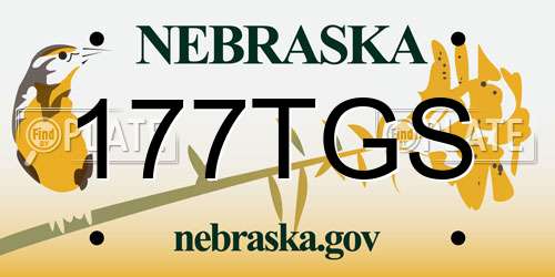 177TGS Nebraska License Plate