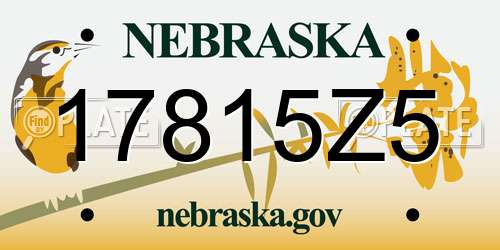 17815Z5 Nebraska License Plate