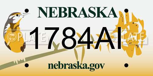 1784AI Nebraska License Plate