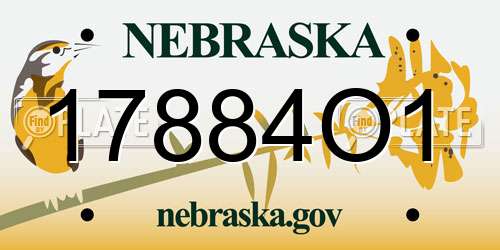 17884O1 Nebraska License Plate