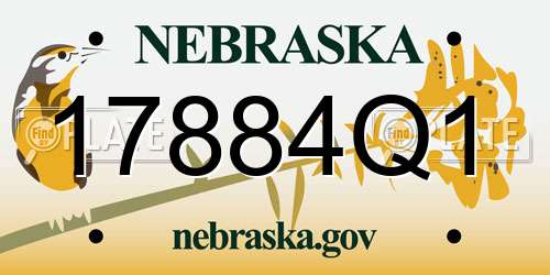 17884Q1 Nebraska License Plate