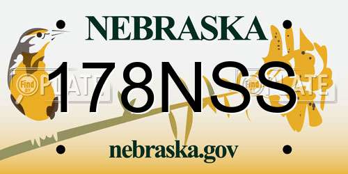 178NSS Nebraska License Plate