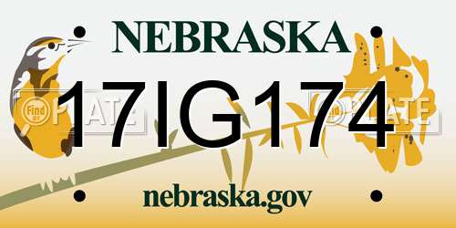 17IG174 Nebraska License Plate