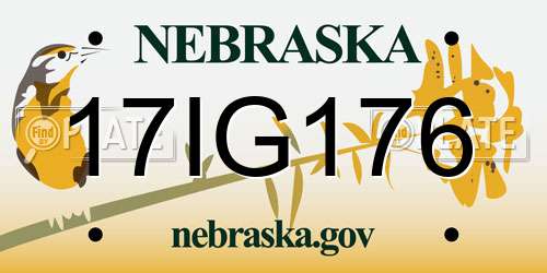17IG176 Nebraska License Plate