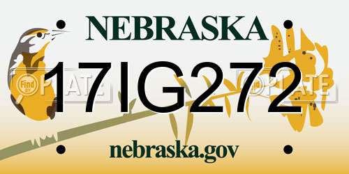 17IG272 Nebraska License Plate