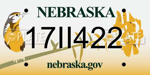 17II422 Nebraska License Plate