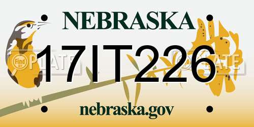 17IT226 Nebraska License Plate
