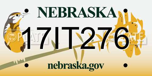 17IT276 Nebraska License Plate
