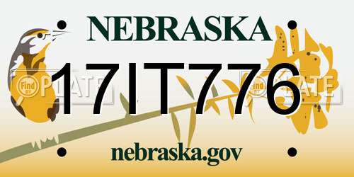 17IT776 Nebraska License Plate