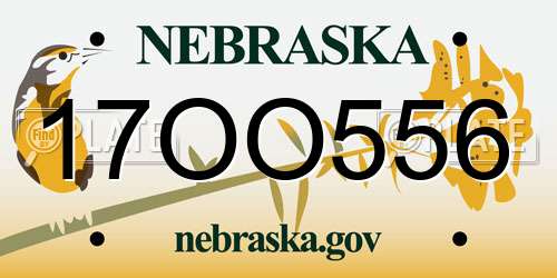 17OO556 Nebraska License Plate