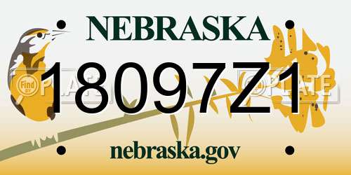 18097Z1 Nebraska License Plate