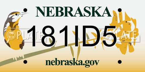181ID5 Nebraska License Plate